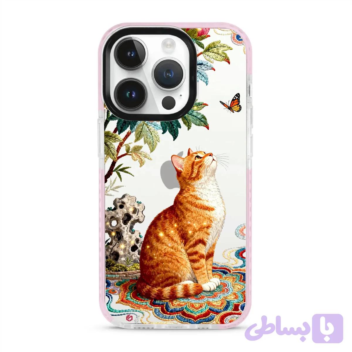 قاب گوشی Cat and Butterflies
