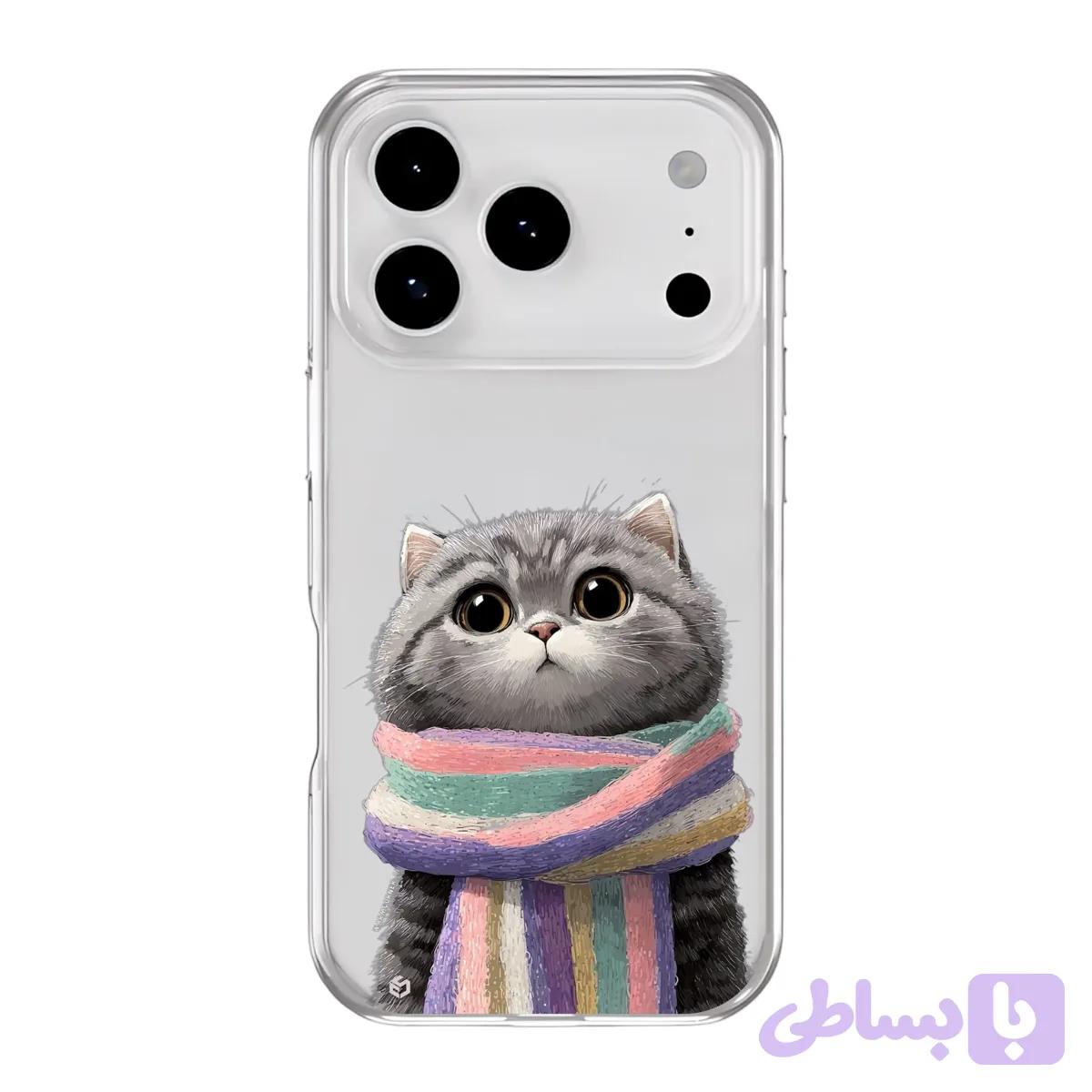 قاب گوشی Cat with Big Scarf