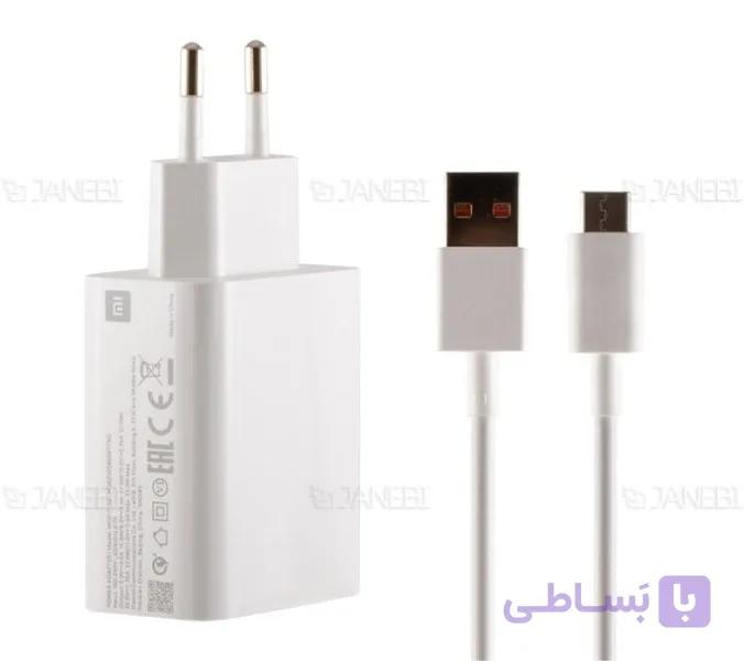 کابل و کلگی شارژر XIAOMI مدل 33W ویژگی 100% اورجینال پکدار