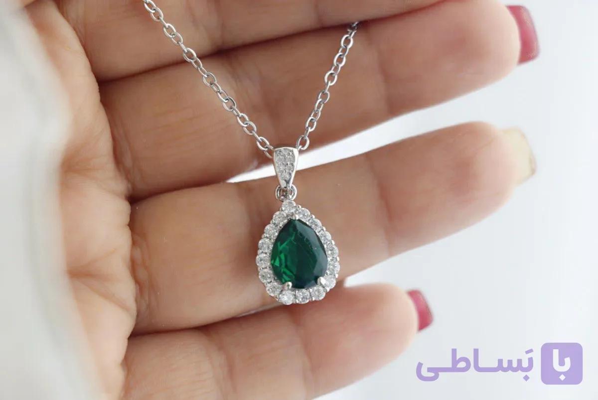 گردنبند مینیمال استیل دخترانه نگین دار رنگ ثابت ضد حساسیت در چند طرح مختلف