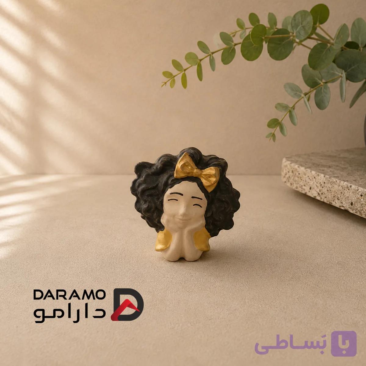 مجسمه دکوراتیو دختر موفرفری — تصویر 1