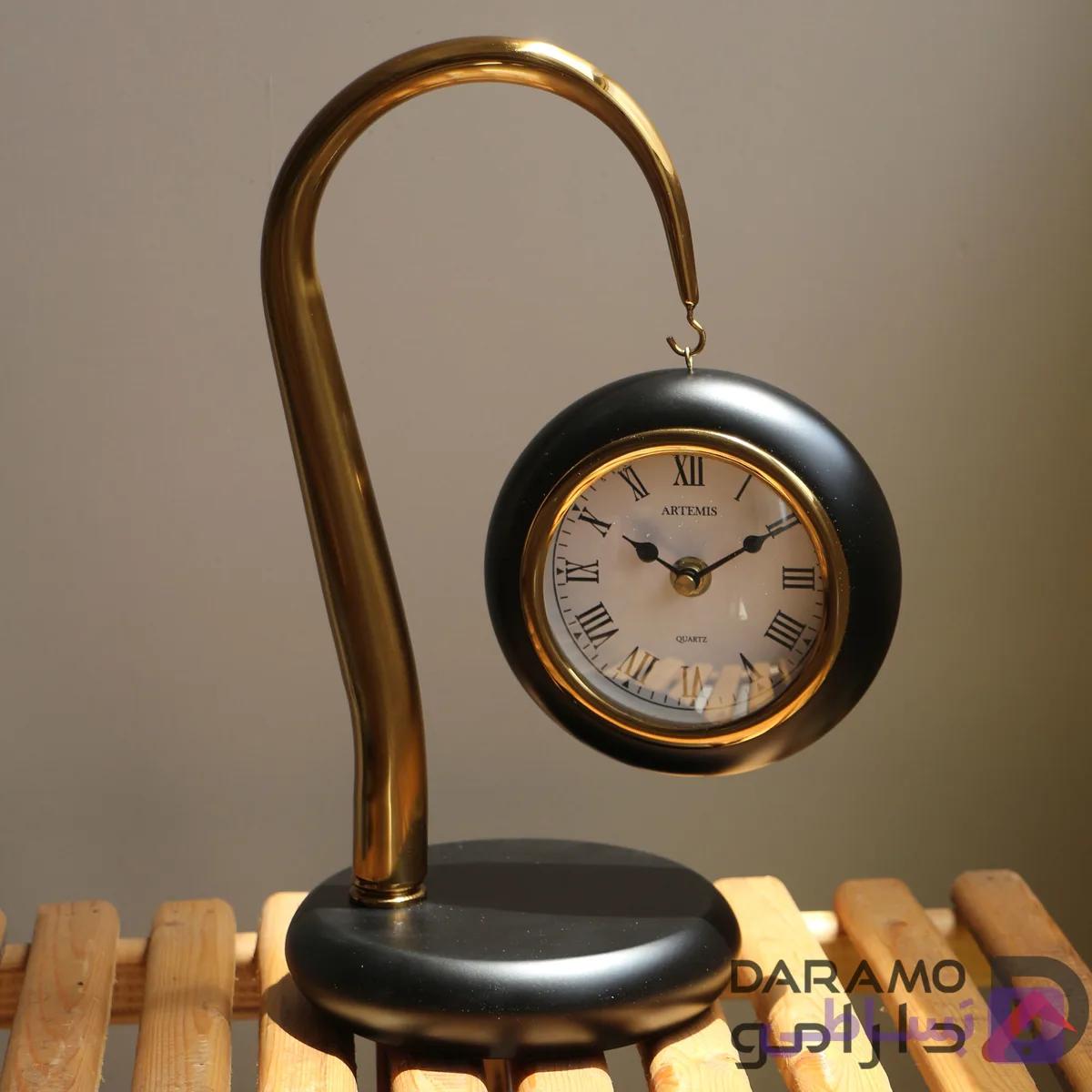 ساعت رومیزی آرتمیس مدل 1010 مشکی طلایی — تصویر 1