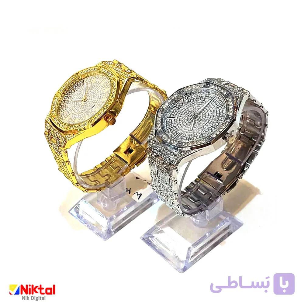 ساعت مچی فول نگین W379 | دارای موتور ژاپنی و بدنه ضد حساسیت با طراحی مجلل — تصویر 1