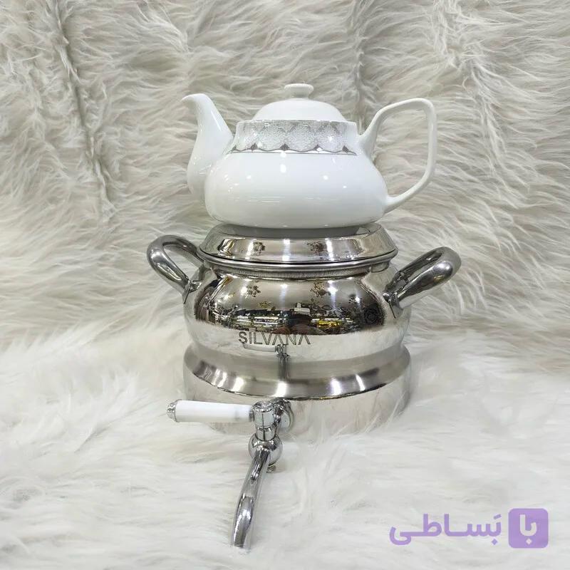 کتری قوری شیر دار استیل هارمونی3/5لیتری — تصویر 1