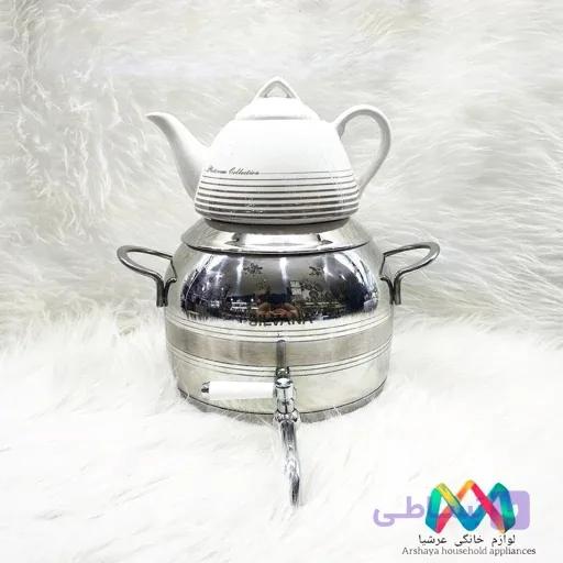کتری قوری طرح ترک کفه چدن SILVANA — تصویر 1