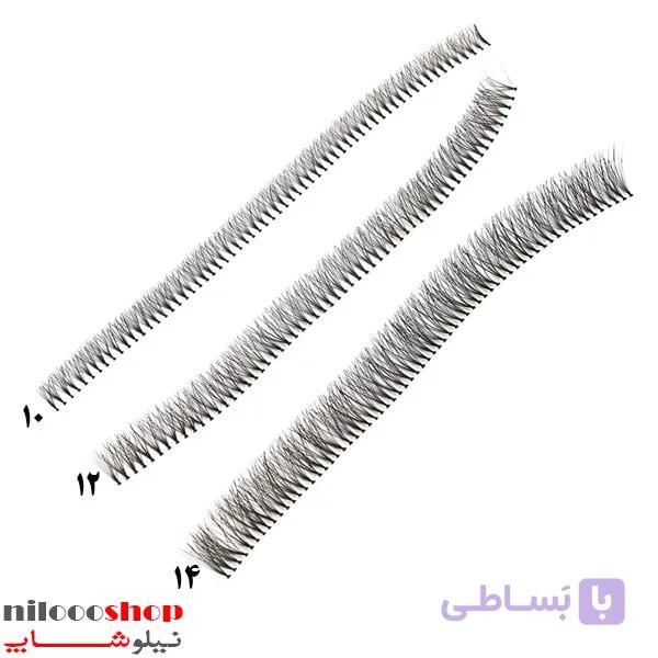 مژه ریسه ای مدل ابریشمی سایز 10 ، 12 ، 14