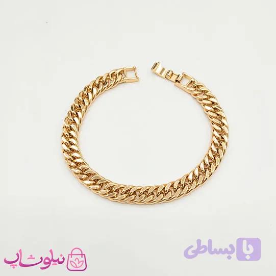 دستبند ژوپینگ زنانه کارتیه طلایی 20 سانت 6.5 میل کد 6991 — تصویر 1