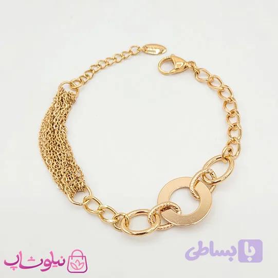 دستبند دخترانه ژوپینگ با زنجیر ترکیبی کد 1690 — تصویر 1