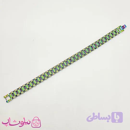 دستبند اسپرت طرح رولکس با رنگ هولوگرامی کد 4891 — تصویر 1