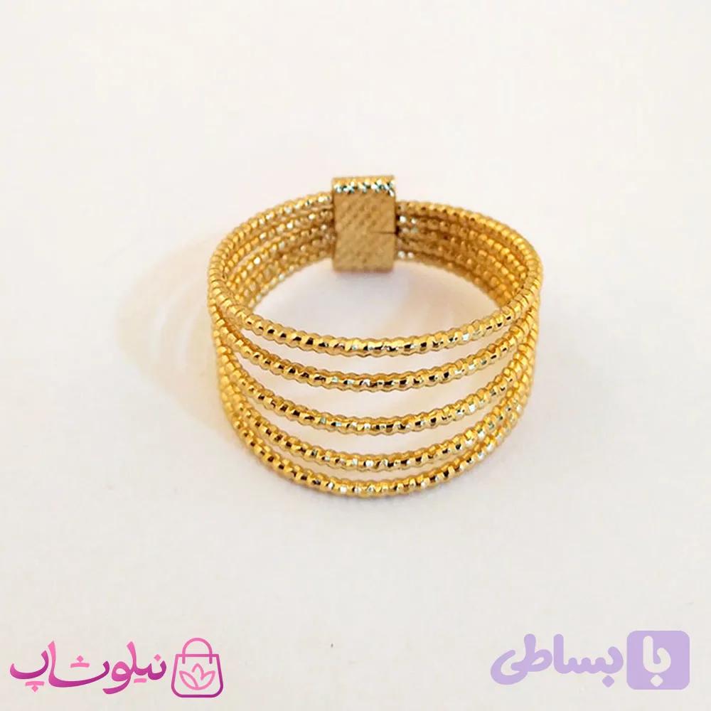 انگشتر زنانه ژوپینگ 5 ردیفه کد 3292 - نیلو شاپ — تصویر 1