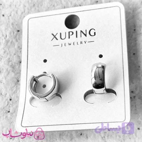 گوشواره حلقه ای ژوپینگ براق قطر 10 میل ضخامت 4 میل کد 1591