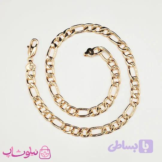 گردنبند ژوپینگ فیگارو پهن طول 50 سانت و عرض 8 میل کد 1500 — تصویر 1