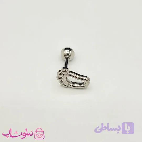 پیرسینگ گوش طرح کف پای نوزاد کد 89