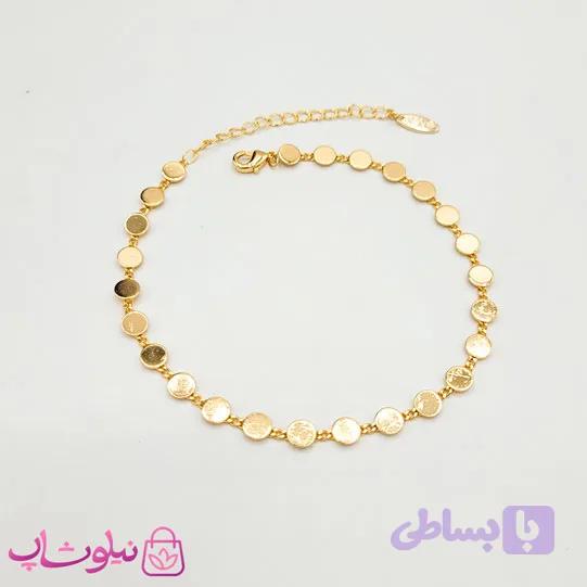 پابند دخترانه YSX مدل دایره متصل طلایی کد 1394 — تصویر 1