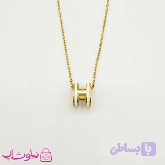 گردنبند دخترانه هرمس سفید کد 1091 — تصویر 1