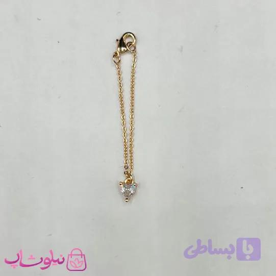 آویز ساعت زنانه ysx طرح تک نگین سفید کد 899