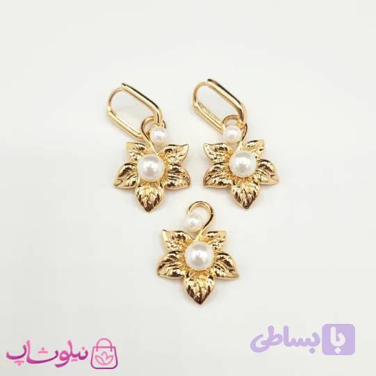 نیم ست زنانه ژوپینگ مدل گل و مروارید کد 4921 — تصویر 1