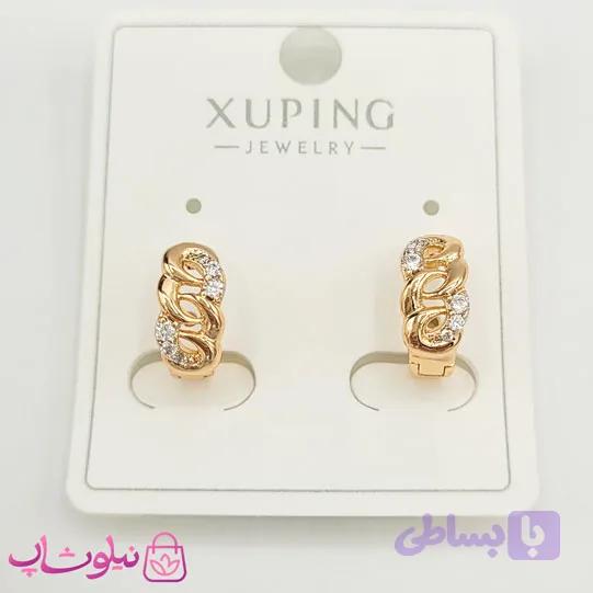 گوشواره حلقه ای کارتیه ژوپینگ نگیندار کد 791