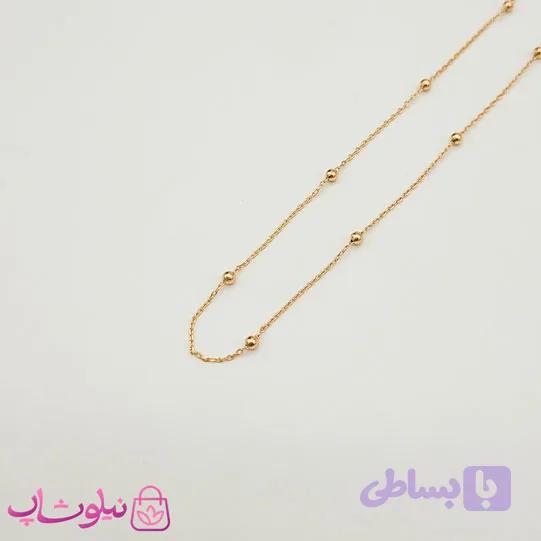 زنجیر دخترانه ژوپینگ مدل توپی نازک کد 1059 — تصویر 1
