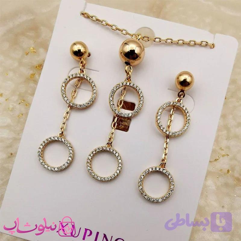نیم ست زنانه نگین دار ژوپینگ کد 4357 — تصویر 1