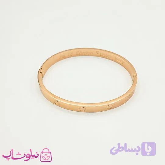 دستبند زنانه مردانه مدل کارتیه لاو رزگلد کد 250 — تصویر 1