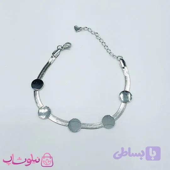 دستبند زنانه استیل مدل دایره ای کد 1391 — تصویر 1