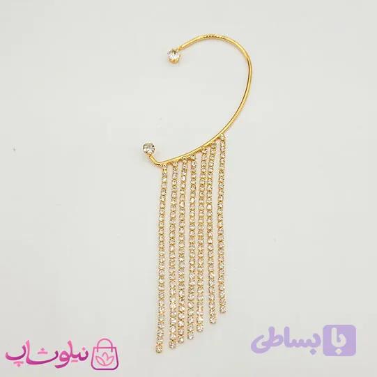 گوشواره دخترانه ysx مدل دور گوش نگین دار کد 625