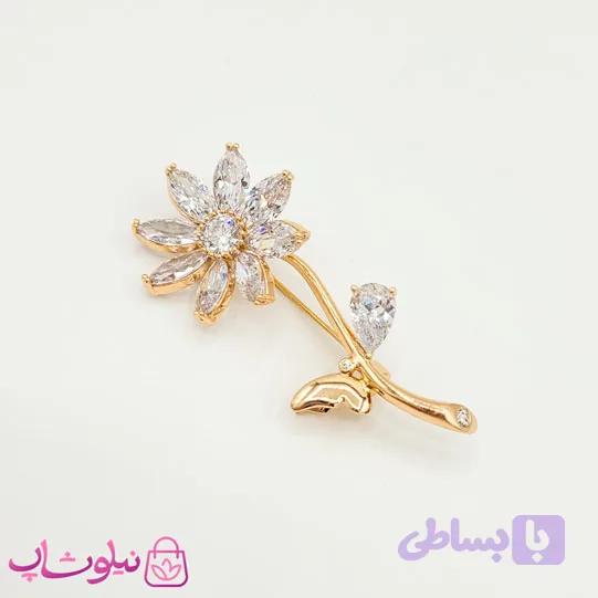 سنجاق سینه ژوپینگ مدل گل کد 2791