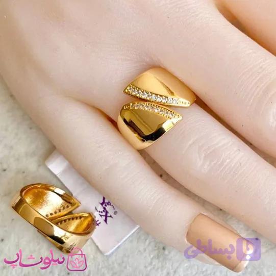 انگشتر زنانه YSX طلایی کد 42