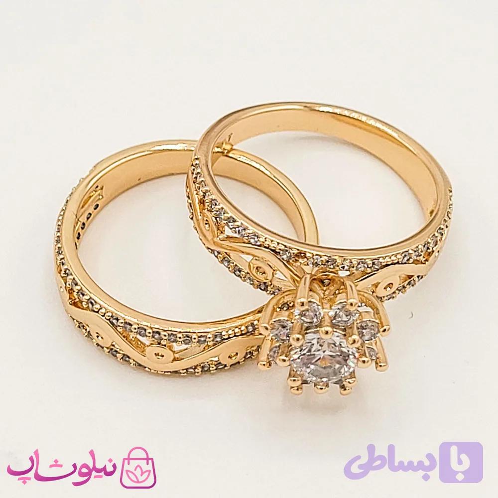 انگشتر و پشت حلقه ای زنانه ژوپینگ کد 2285