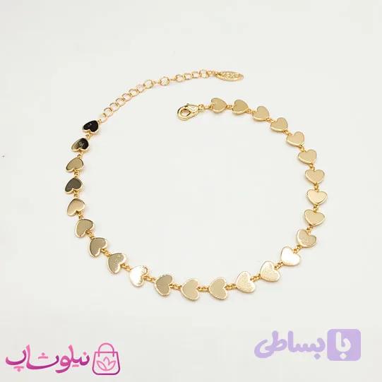 پابند دخترانه YSX مدل قلبی متصل طلایی کد 1394 — تصویر 1