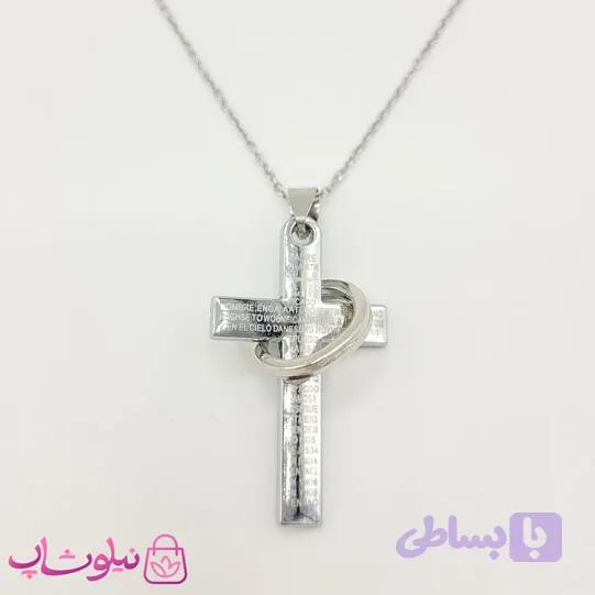 گردنبند دخترانه طرح صلیب و حلقه