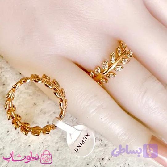 انگشتر زنانه ژوپینگ مدل شاخه های برگ کد 4991