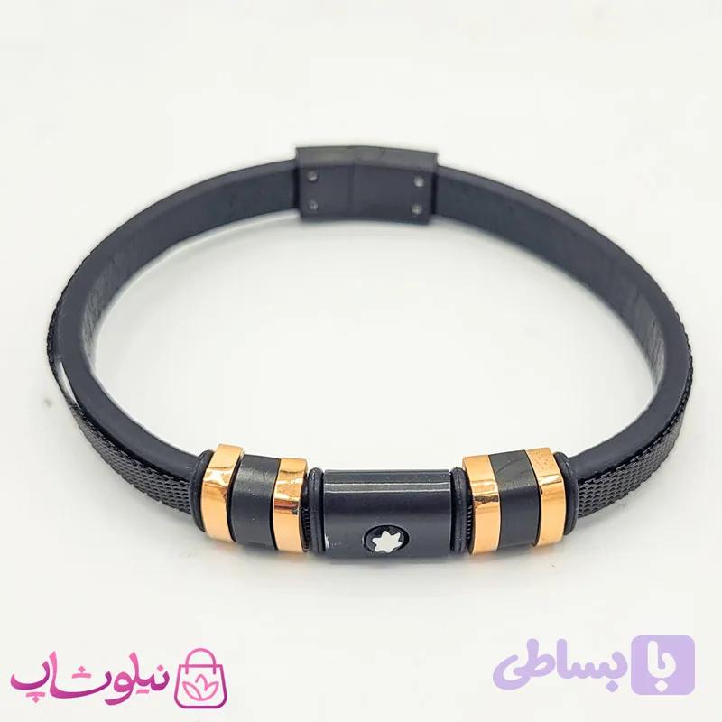 دستبند مردانه برند montblanc مشکی — تصویر 1