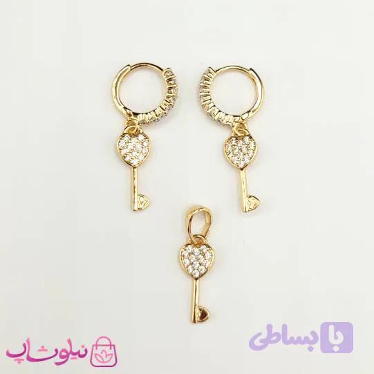 نیم ست دخترانه ژوپینگ طرح کلید و قلب کد 2967 — تصویر 1