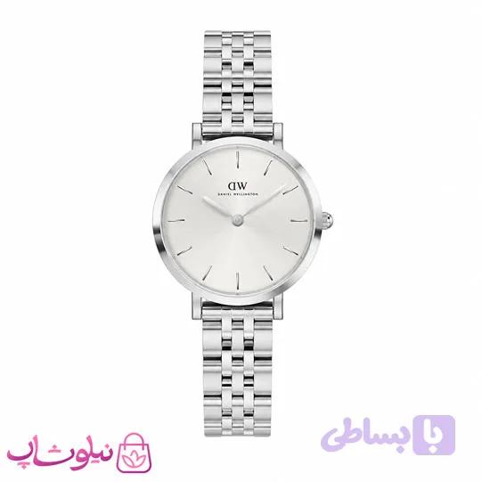 ساعت مچی دنیل ولینگتون زنانه مدل عقربه ای با بند نقره ای و صفحه طوسی کیفیت مستر کد 3700 — تصویر 1