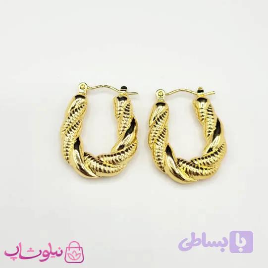 گوشواره دخترانه فانتزی مدل حرف U کد 1291