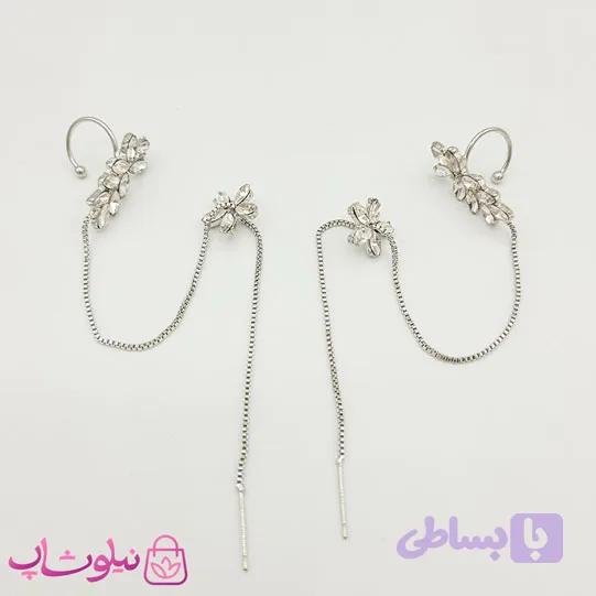 گوشواره دورگوش زنانه نگیندار (جفت) — تصویر 1