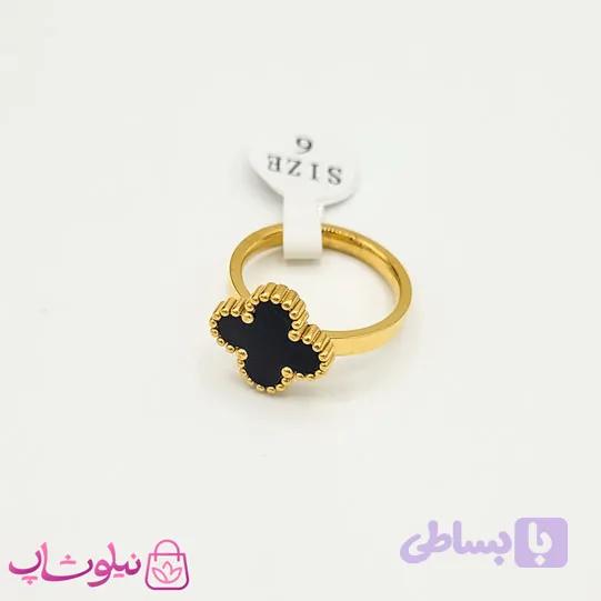 انگشتر دخترانه طرح ونکلیف مشکی کد 1291