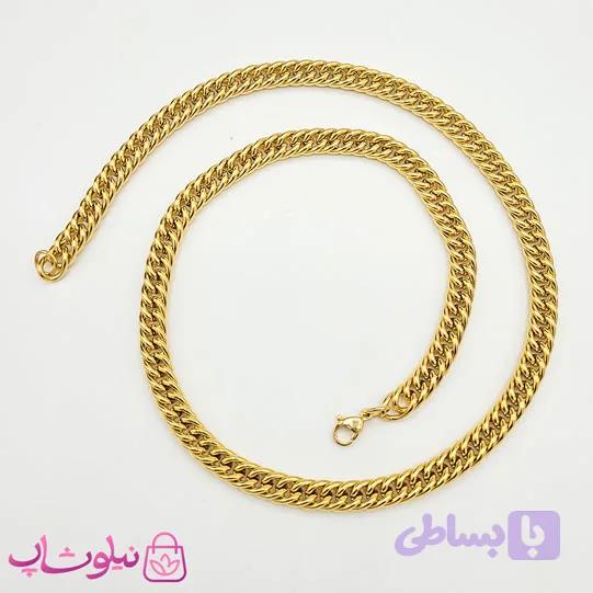گردنبند مردانه کارتیر استیل طلایی کد 499 — تصویر 1