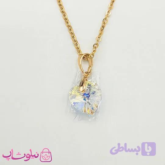 گردنبند زنانه ژوپینگ سواروسکی سفید کد 1989