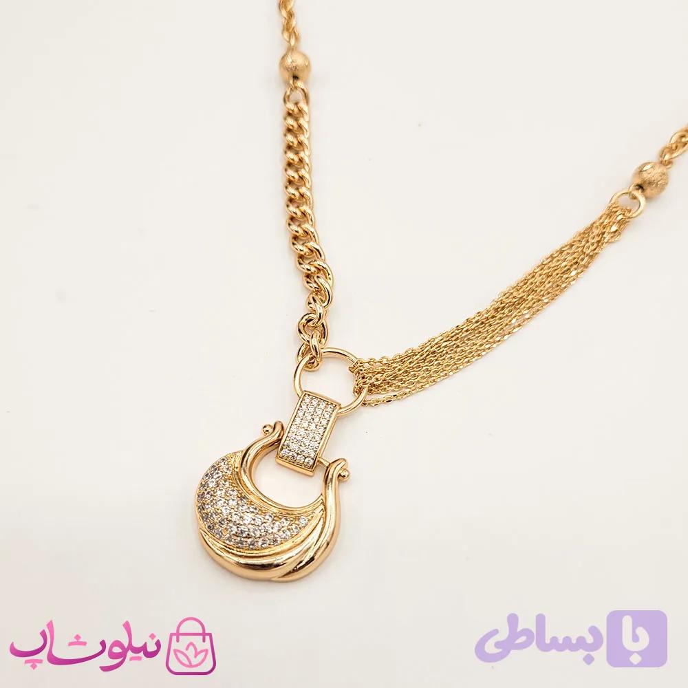 گردنبند زنانه ژوپینگ با زنجیر ترکیبی