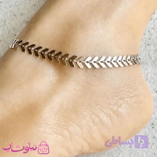 پابند زنانه ysx مدل گندم نقره ای رنگ کد 3291