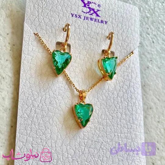 نیم ست زنانه وای اس ایکس مدل قلب سبز کد 5491