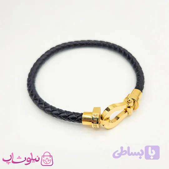 دستبند فرد Fred چرم و استیل