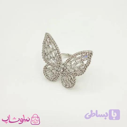 انگشتر دخترانه پروانه YSX نقره ای رنگ کد 4591 — تصویر 1