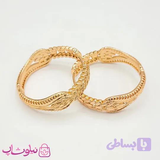 گوشواره حلقه ای پهن و بزرگ زنانه ژوپینگ کد 119 — تصویر 1