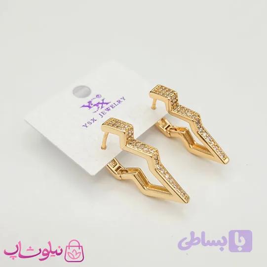 گوشواره آویز زنانه ysx مدل صاعقه کد 55 — تصویر 1