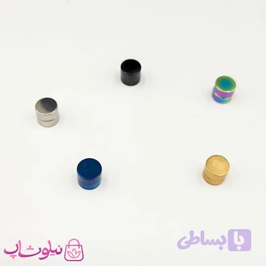 گوشواره مگنتی پسرانه مدل دایره استیل کد 499