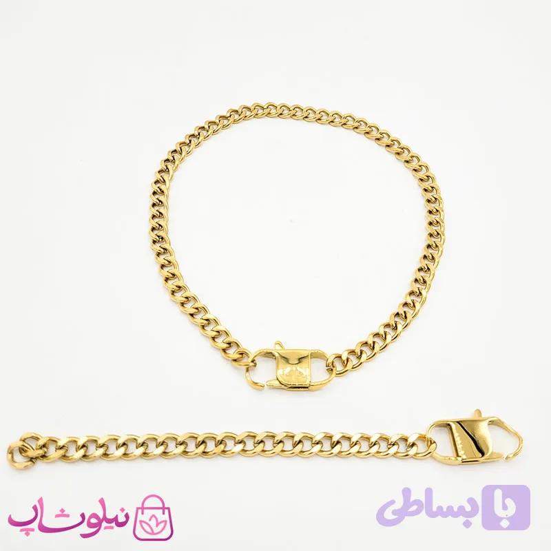 نیم ست زنانه گردنبند یقه ای و دستبند کارتیر — تصویر 1